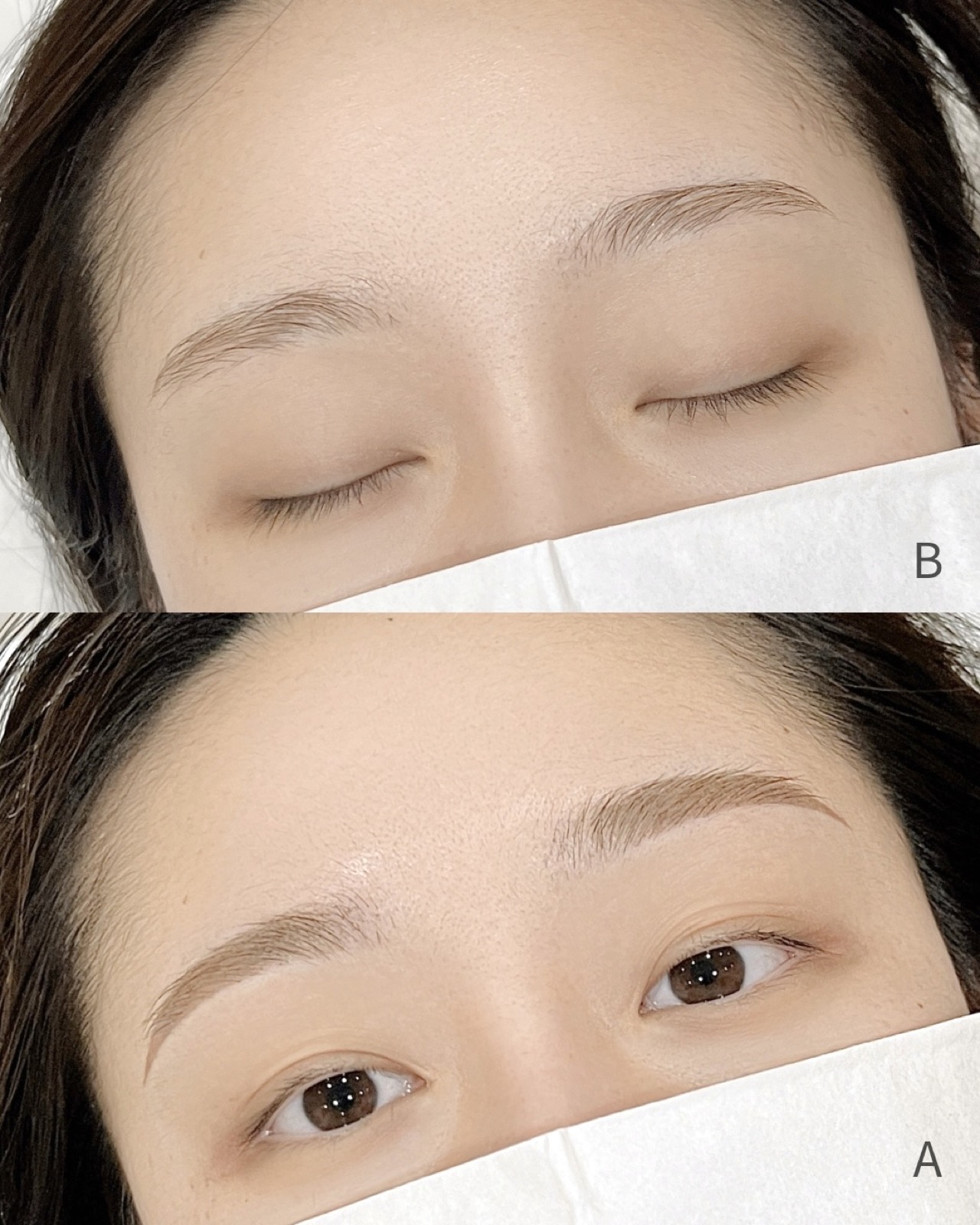 자연눈썹 시술 전후 비교